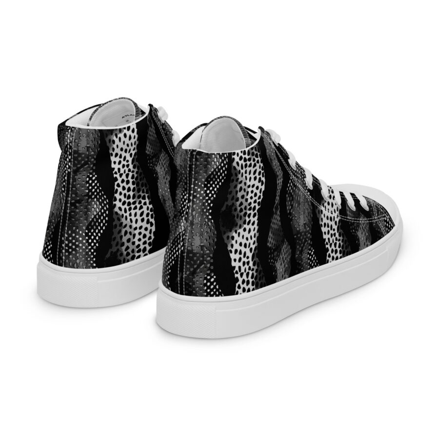 Digital Cheetah Highs - white sole, right back view