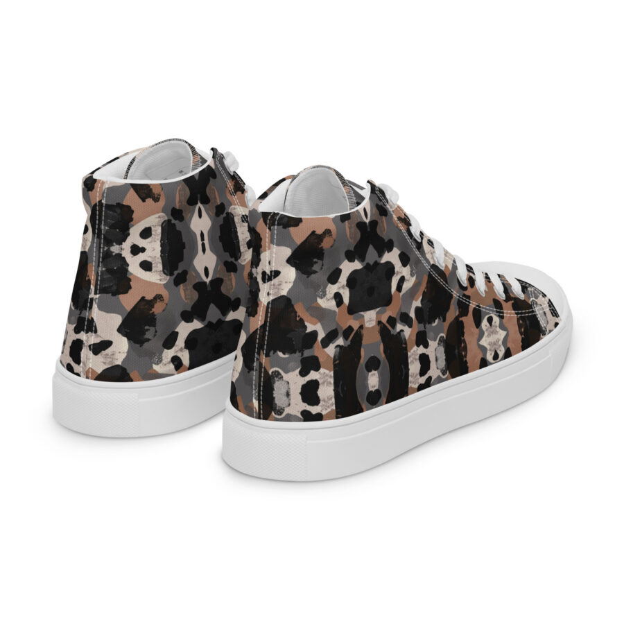 Cheeta' Highs - white sole, right back view