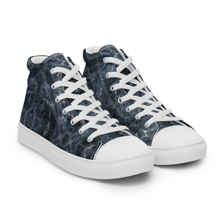 Cracked Marbles Highs - white sole, right front view