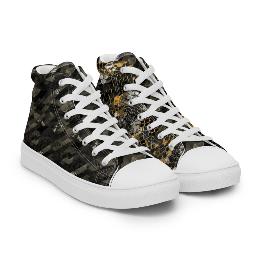 Snake King Highs - white sole, right front view