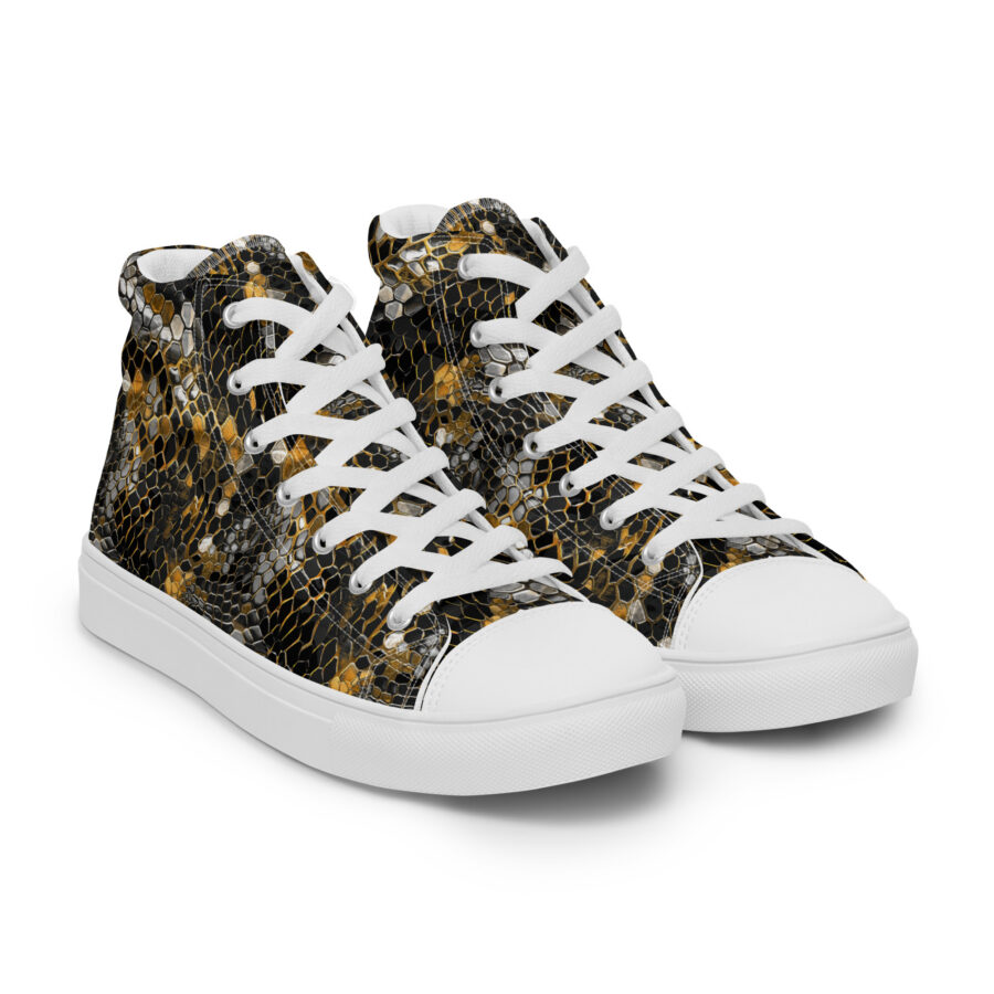 Snake King Highs - white sole, right front view