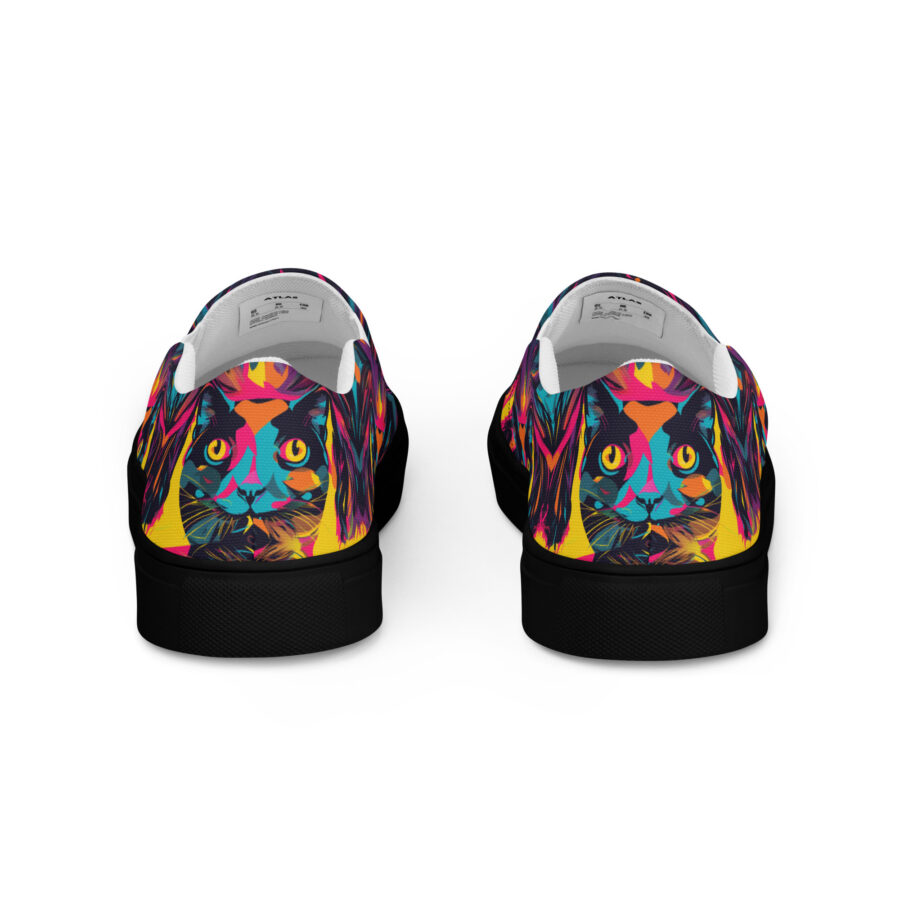Party Cat Slips - black sole, back view