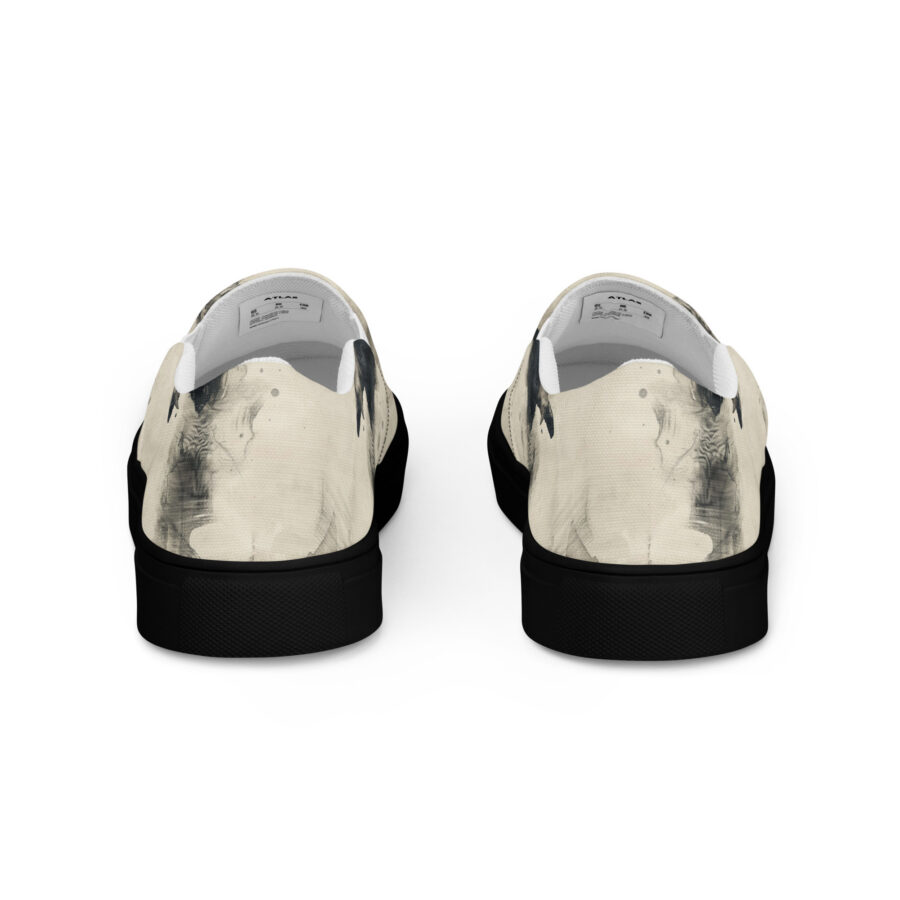 Lux Cat Slips - black sole, back view