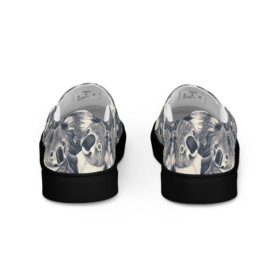 Koala Slips - black sole, back view