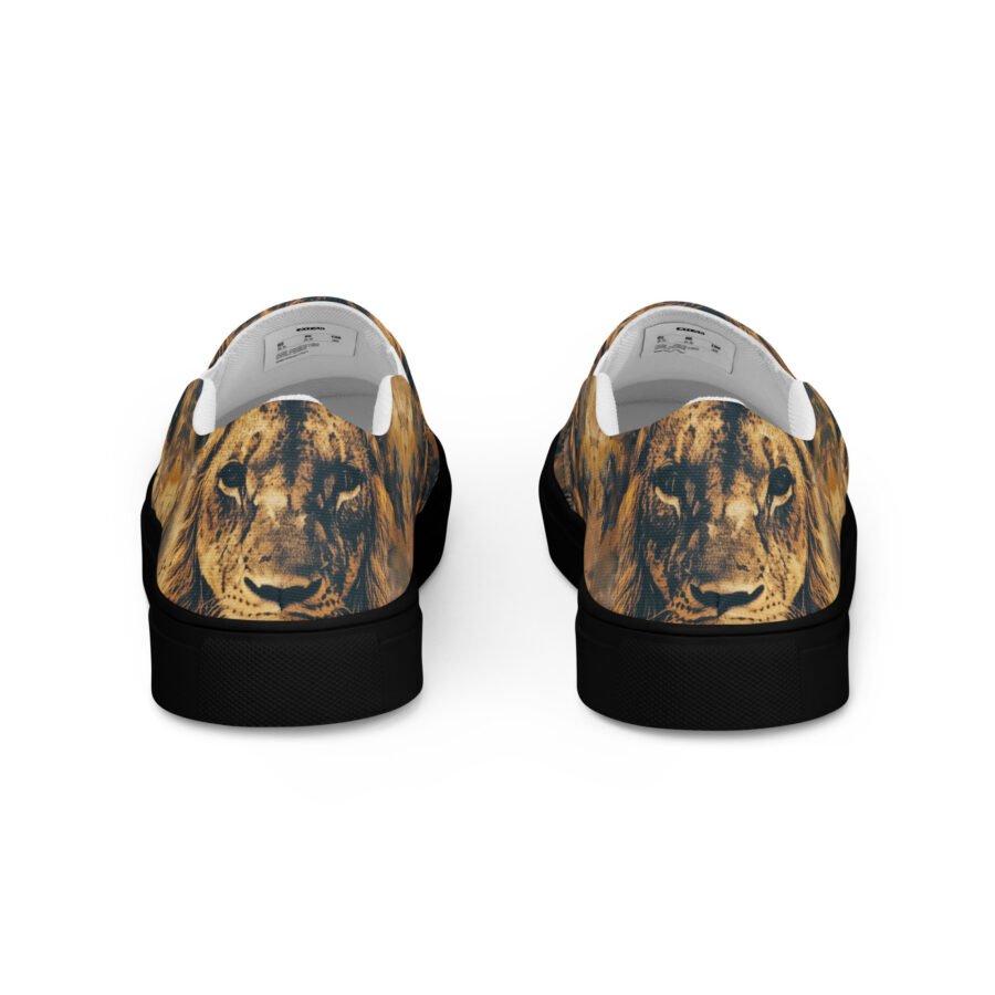 Lion Pride Slips - black sole, back view