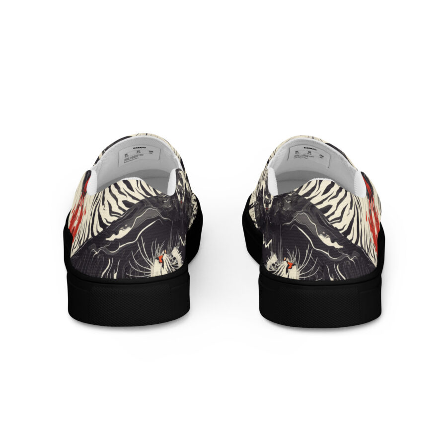 Tiger Slips - black sole, back view