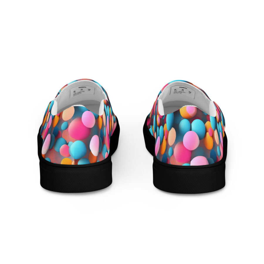 Dots! Slips - black sole, back view