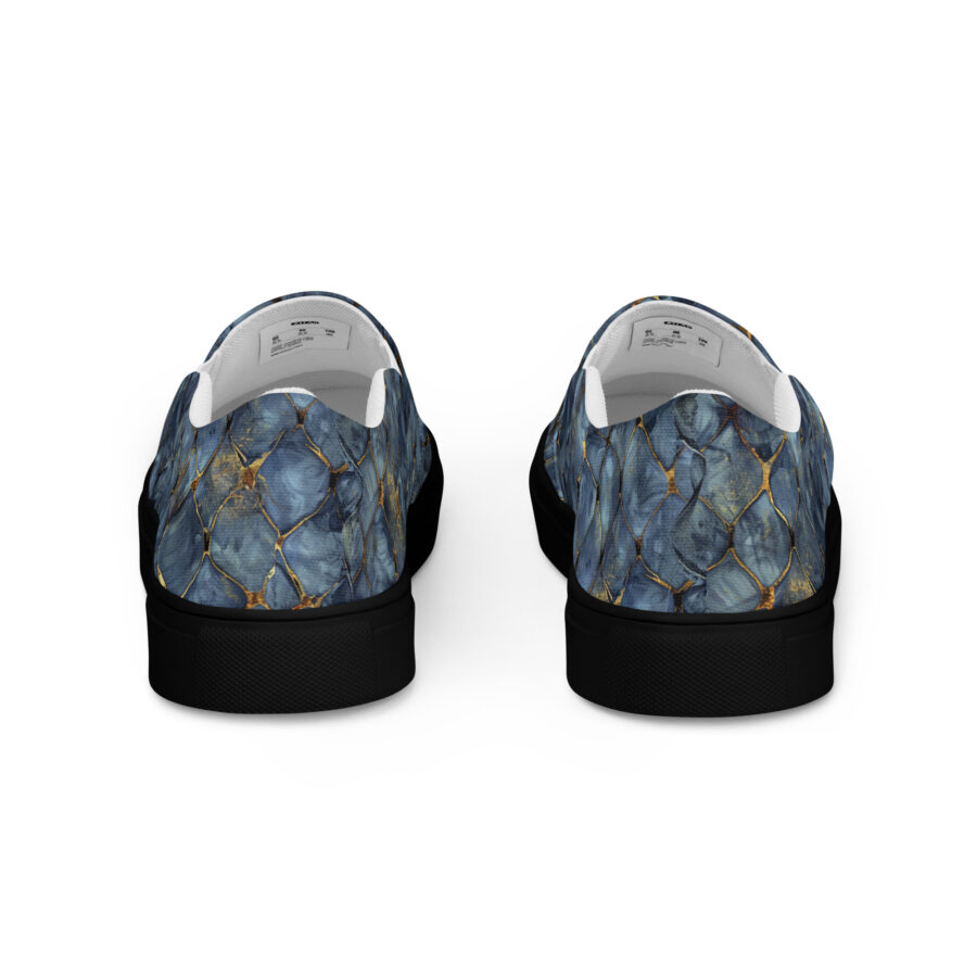 Royal Snakeskin Slips - black sole, back view