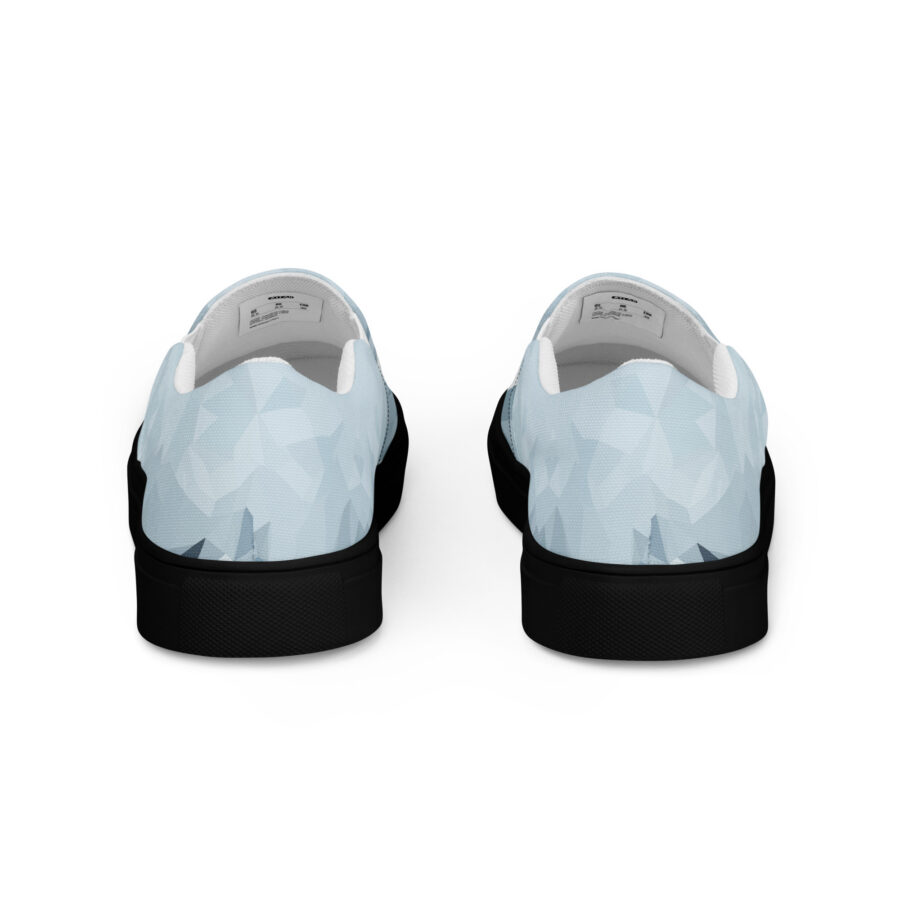 Snow Leopard Slips - black sole, back view