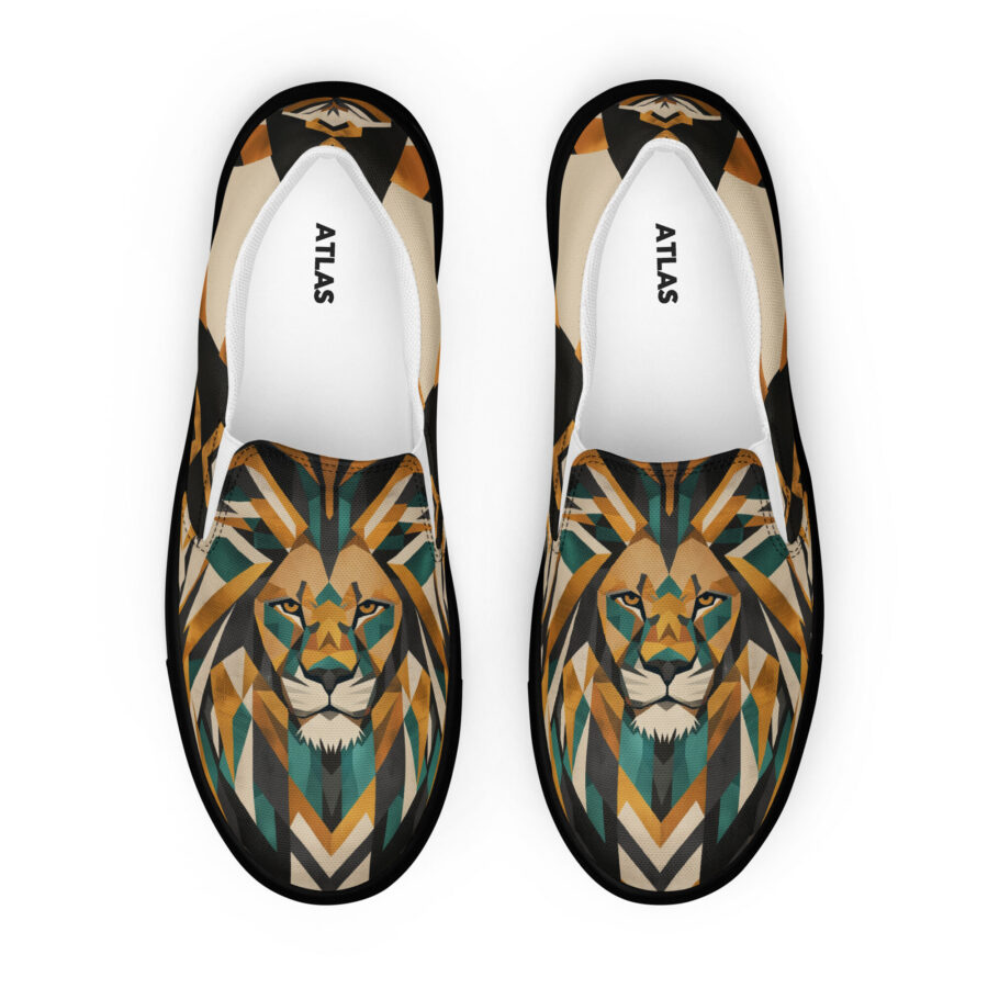 Lion Pride Slips - black sole, front view