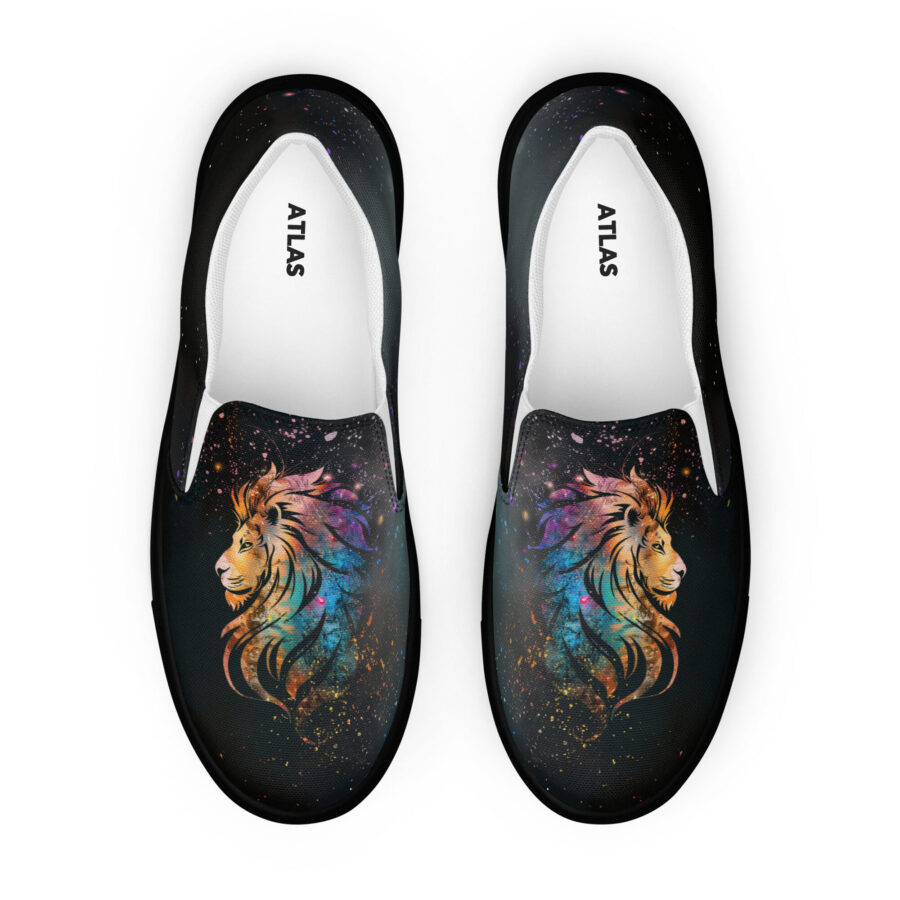 Lion Dazzle Slips - black sole, front view