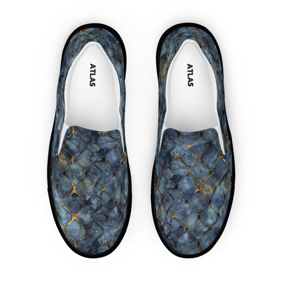 Royal Snakeskin Slips - black sole, front view