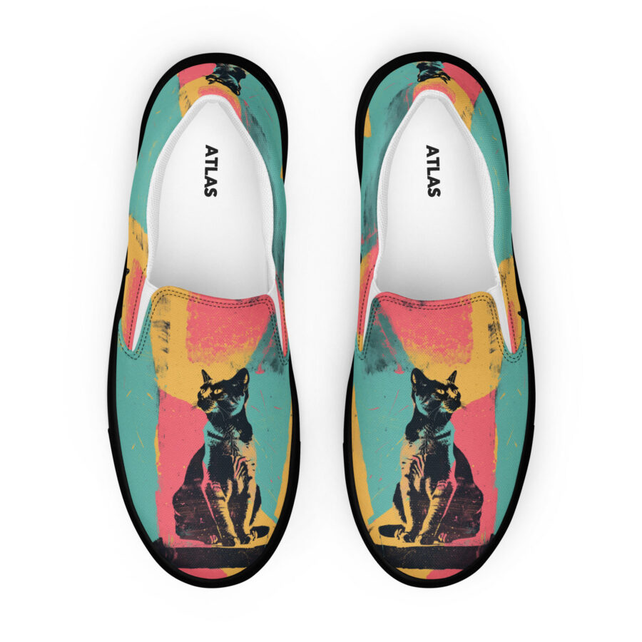 Catfitti Slips - black sole, front view