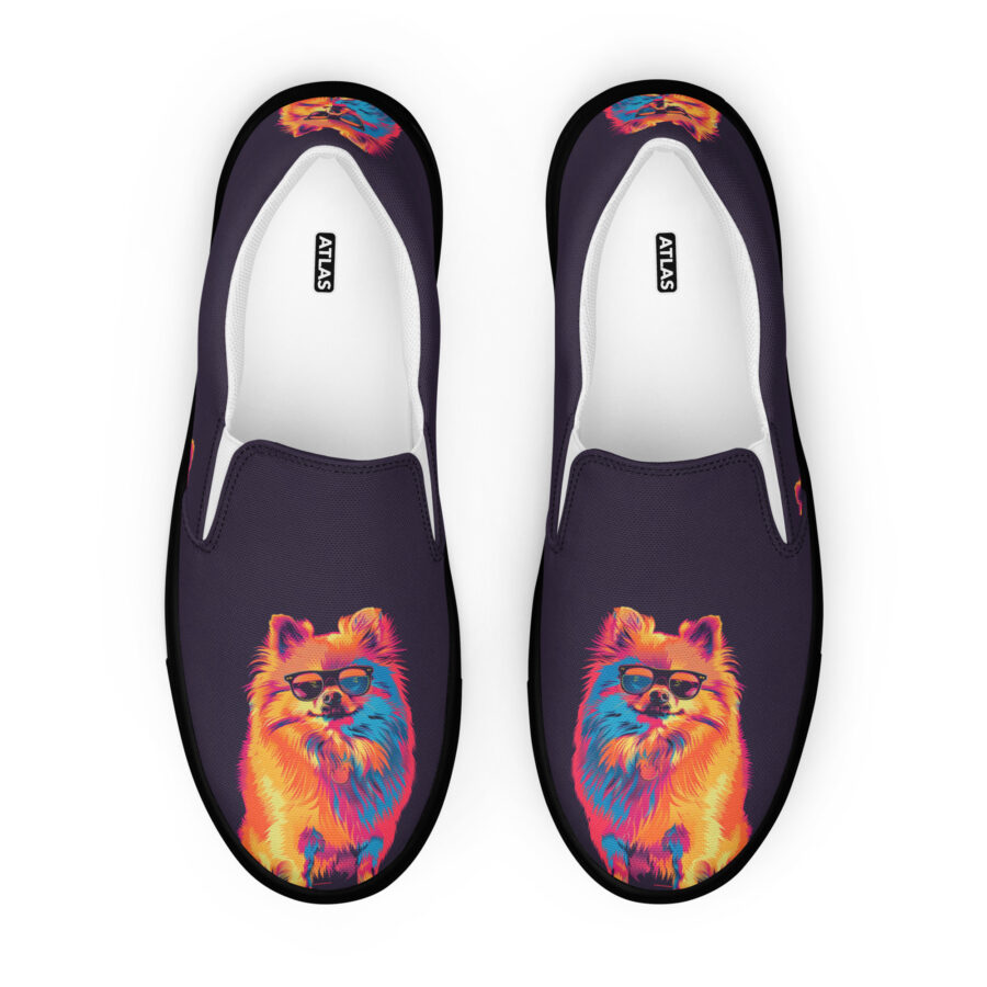 Pom Slips Slips - black sole, front view