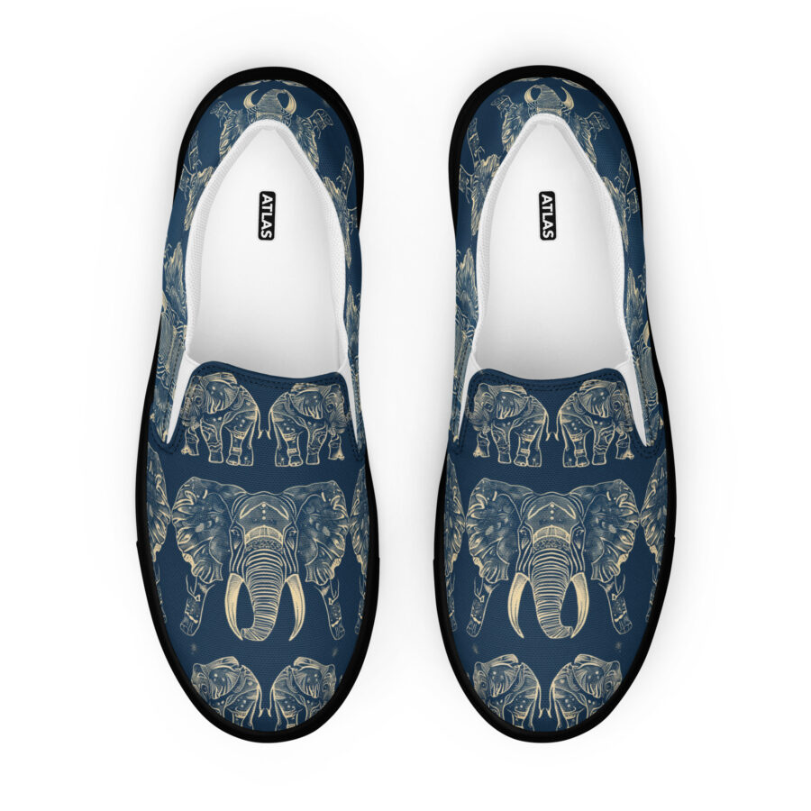 Elephant Spirit Slips - black sole, front view