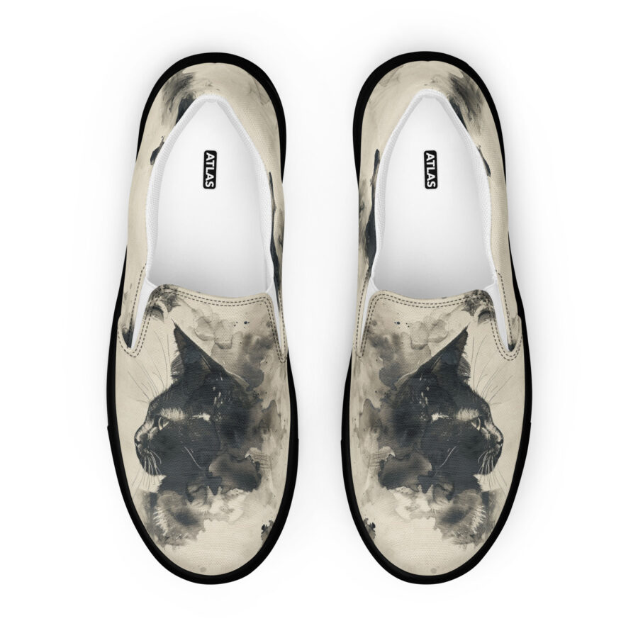 Lux Cat Slips - black sole, front view