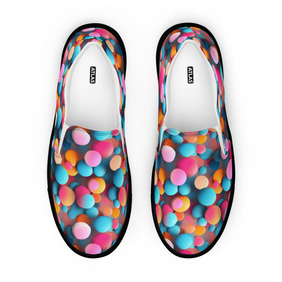 Dots! Slips - black sole, front view