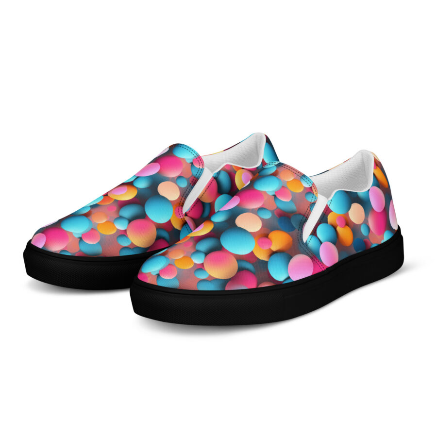 Dots! Slips - black sole, left front view