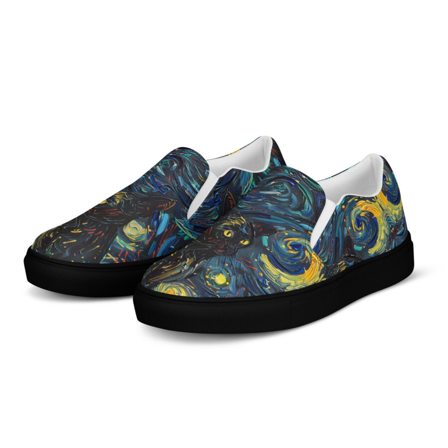 Pawcasso Slips - black sole, left front view