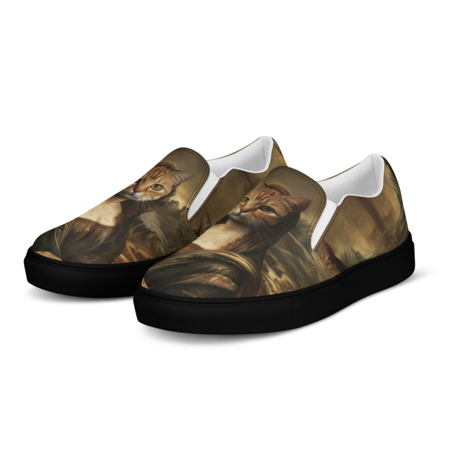 Mona Kitty Slips - black sole, left front view