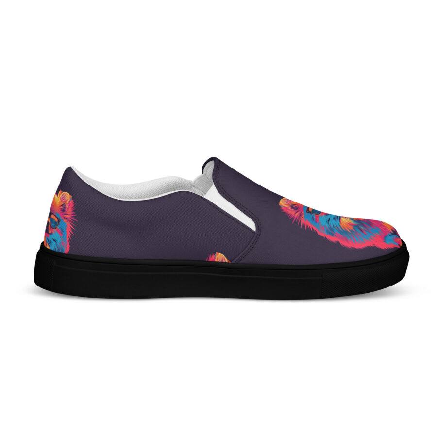 Pom Slips Slips - black sole, left inside view