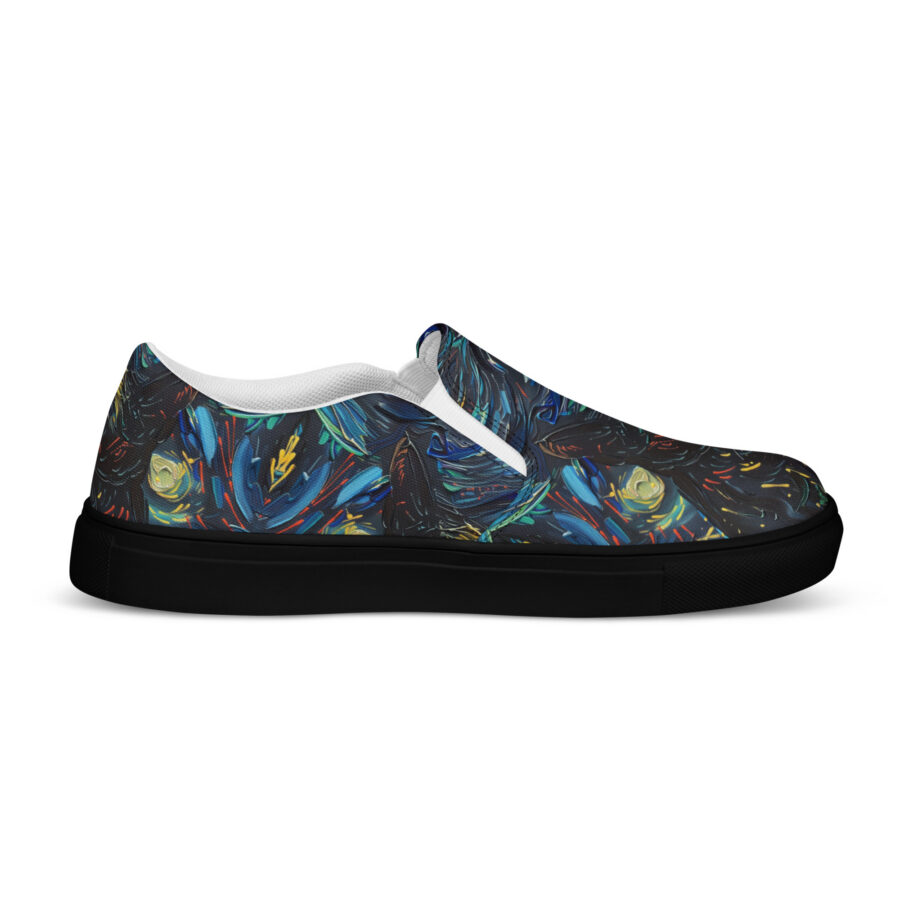 Pawcasso Slips - black sole, left inside view
