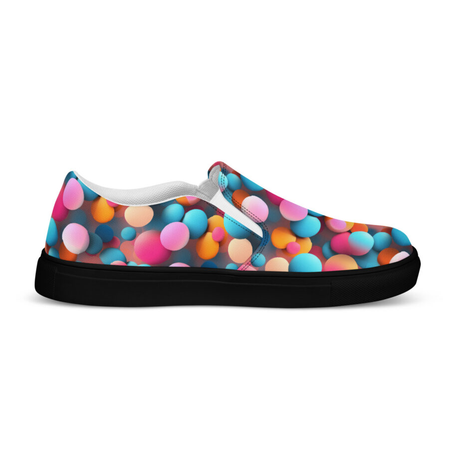 Dots! Slips - black sole, left inside view