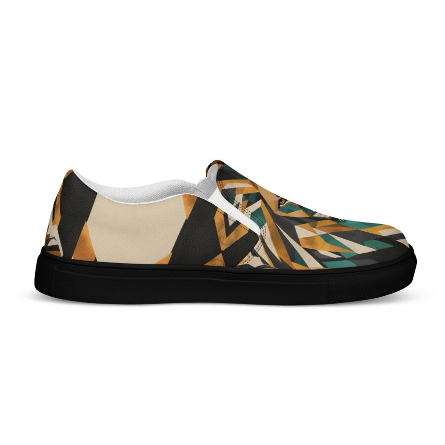 Lion Pride Slips - black sole, left inside view