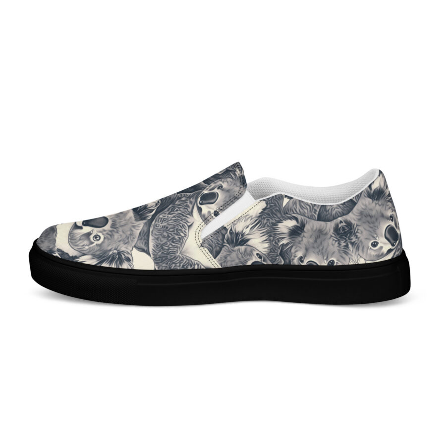 Koala Slips - black sole, left outside view
