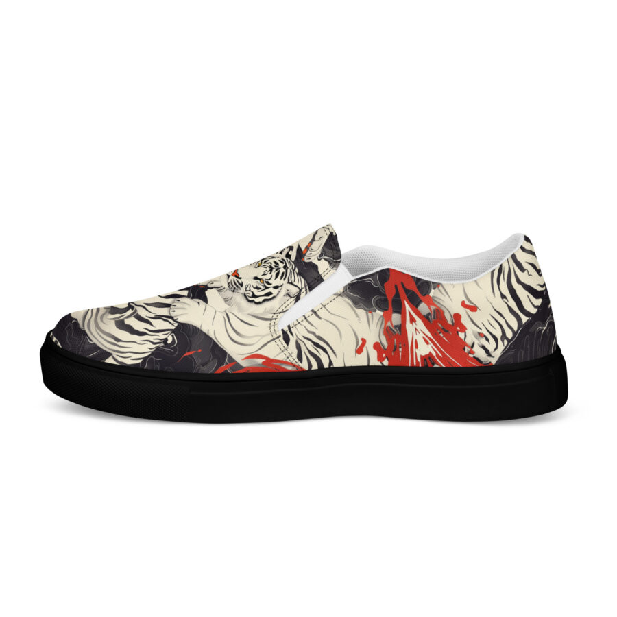 Tiger Slips - black sole, left outside view