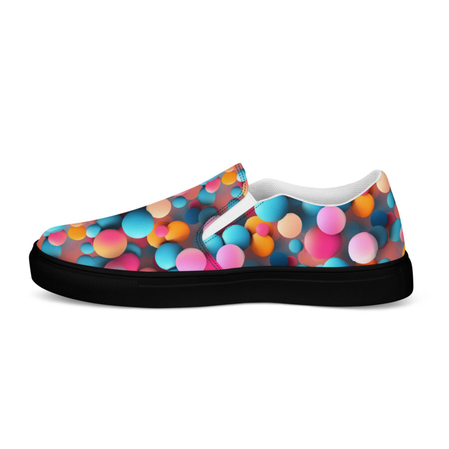 Dots! Slips - black sole, left outside view