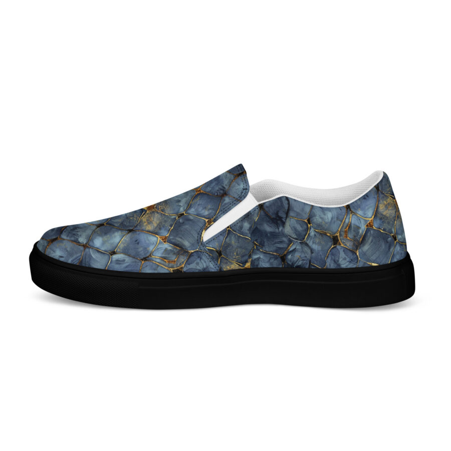 Royal Snakeskin Slips - black sole, left outside view