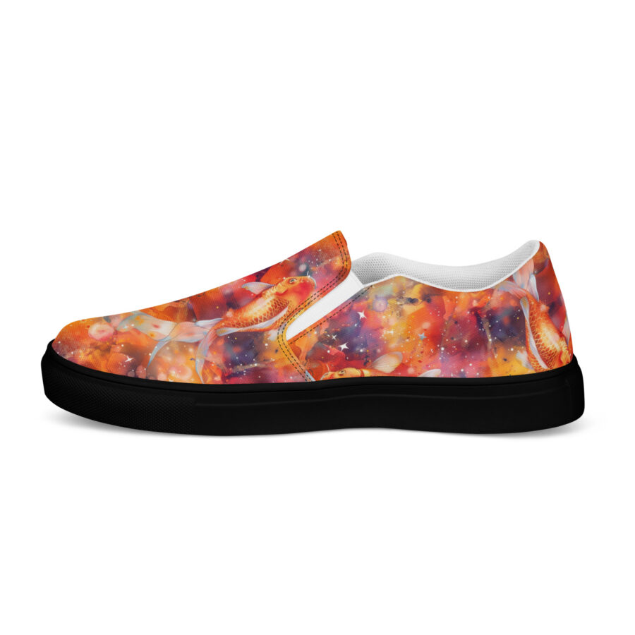 Koi Slips - black sole, left outside view