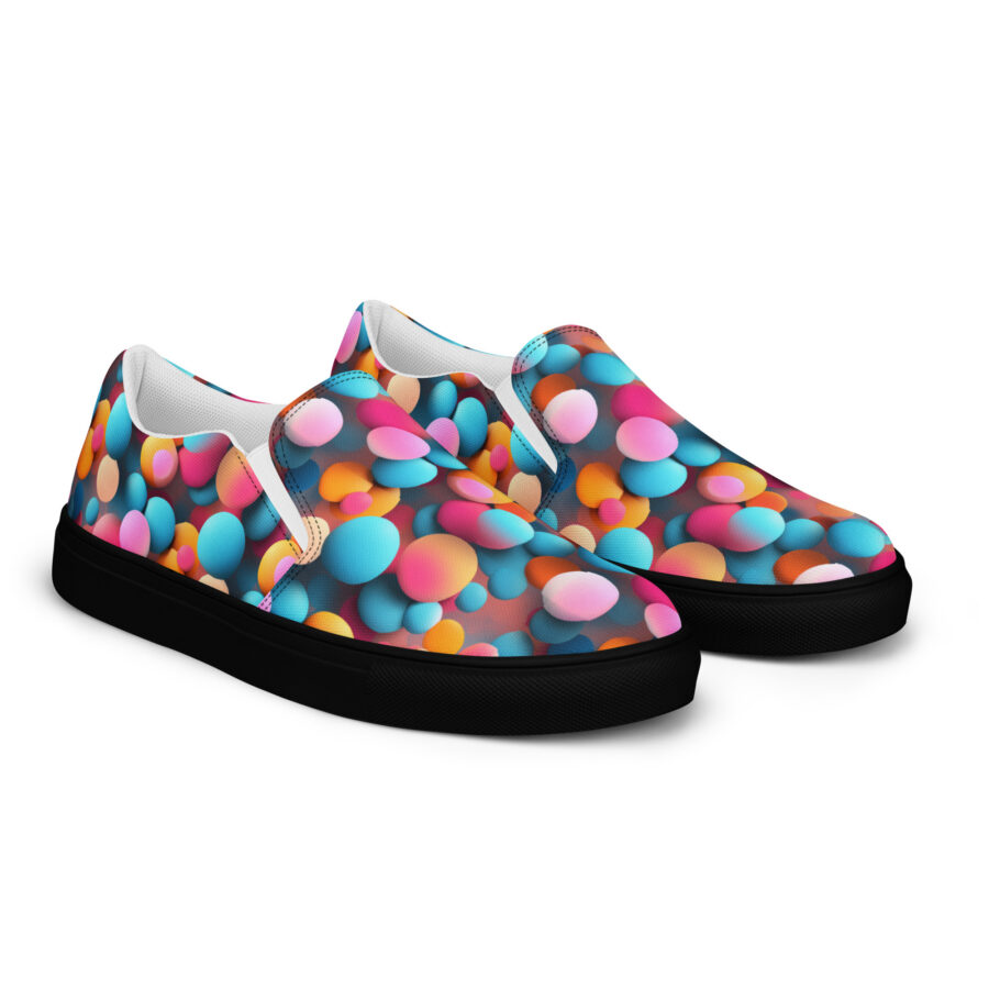 Dots! Slips - black sole, right front view