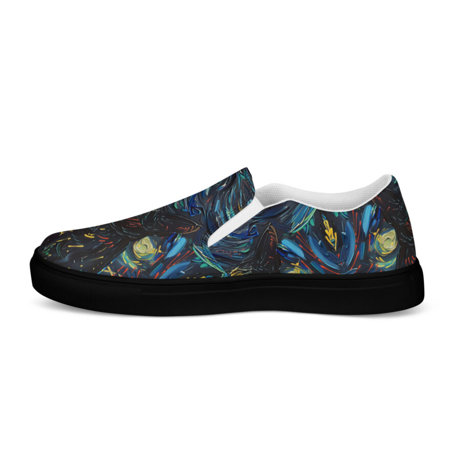 Pawcasso Slips - black sole, right inside view