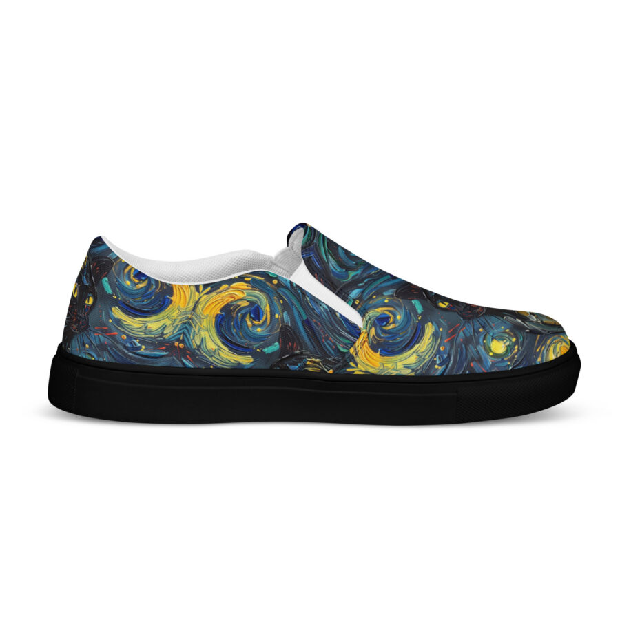 Pawcasso Slips - black sole, right outside view