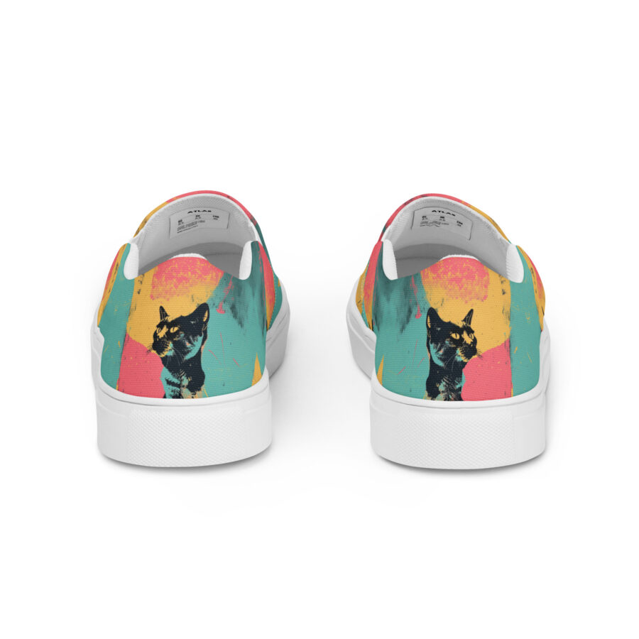 Catfitti Slips - white sole, back view
