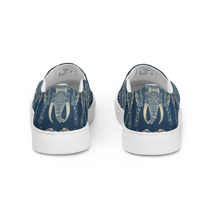Elephant Spirit Slips - white sole, back view