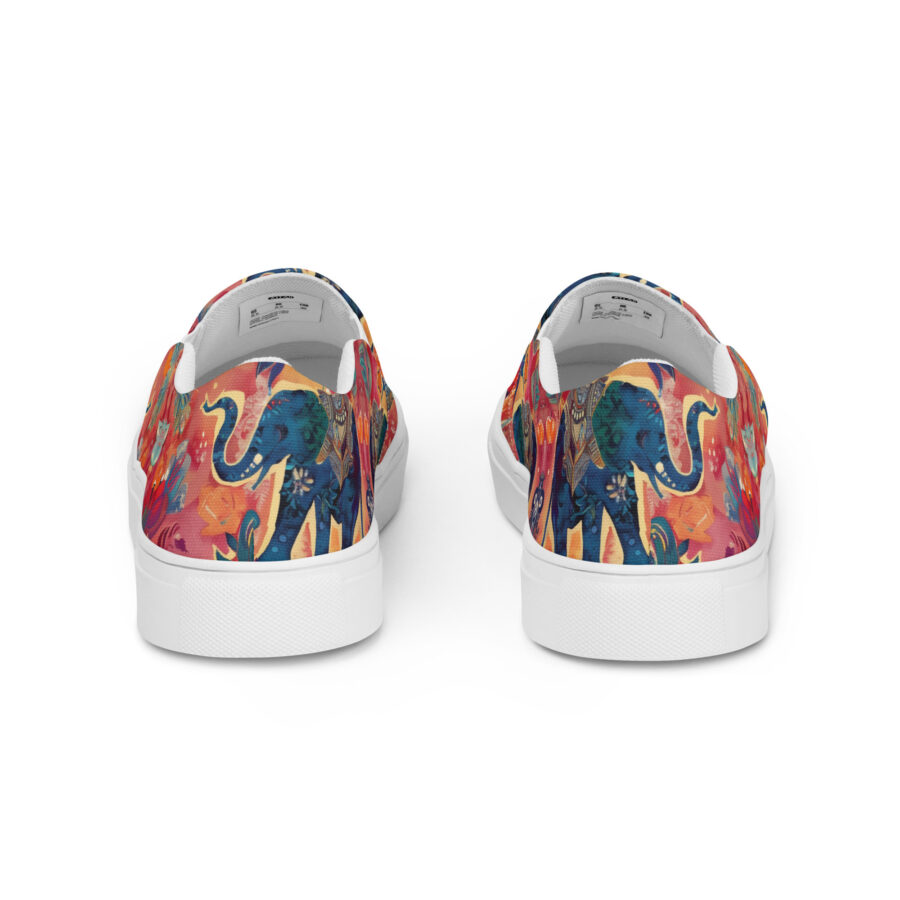 Elephant Spirit Slips - white sole, back view