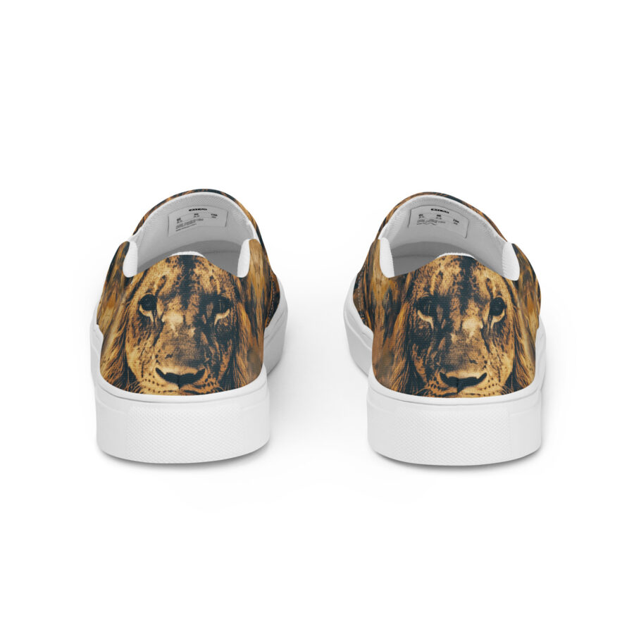 Lion Pride Slips - white sole, back view