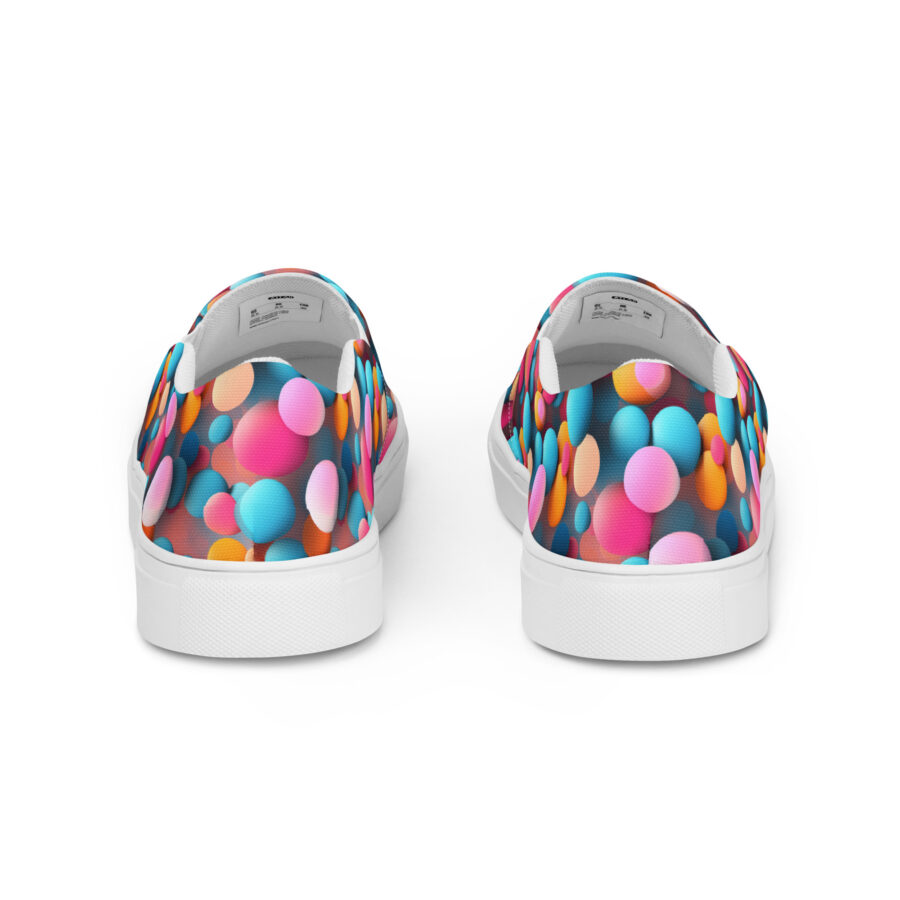 Dots! Slips - white sole, back view