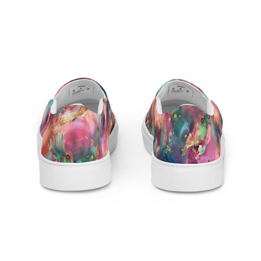 Macaw Slips - white sole, back view