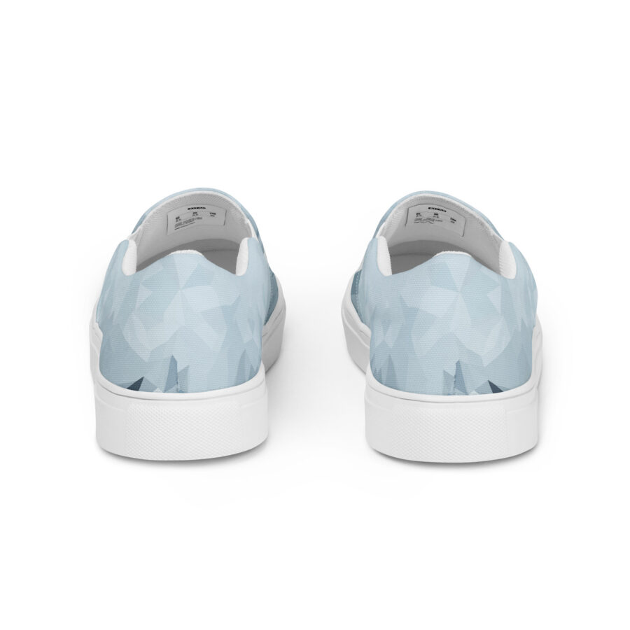 Snow Leopard Slips - white sole, back view