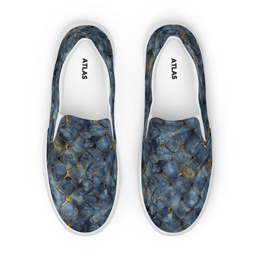 Royal Snakeskin Slips - white sole, front view