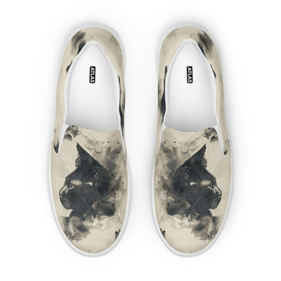 Lux Cat Slips - white sole, front view