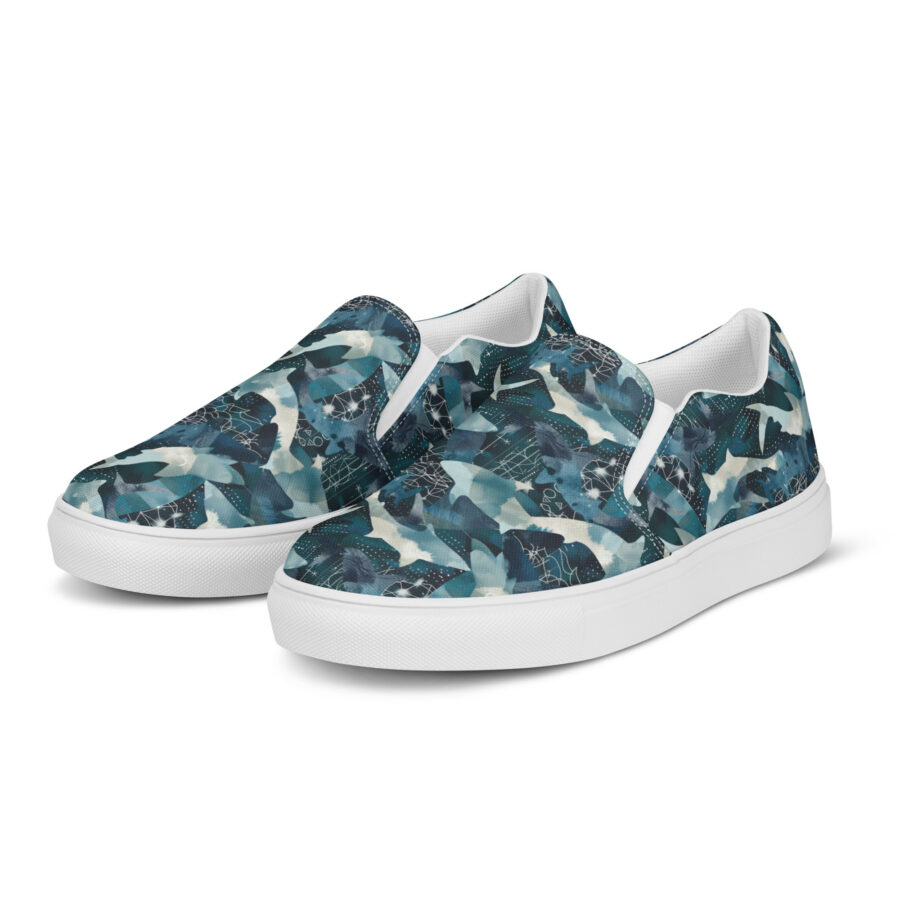 Sharky Slips - white sole, left front view
