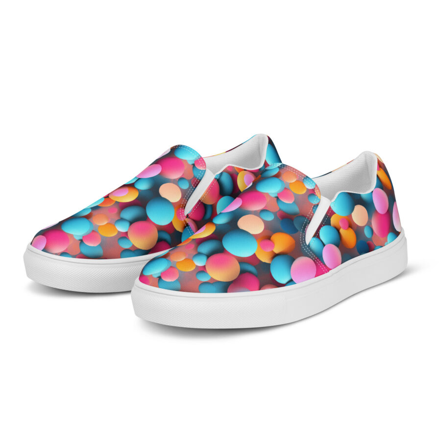 Dots! Slips - white sole, left front view