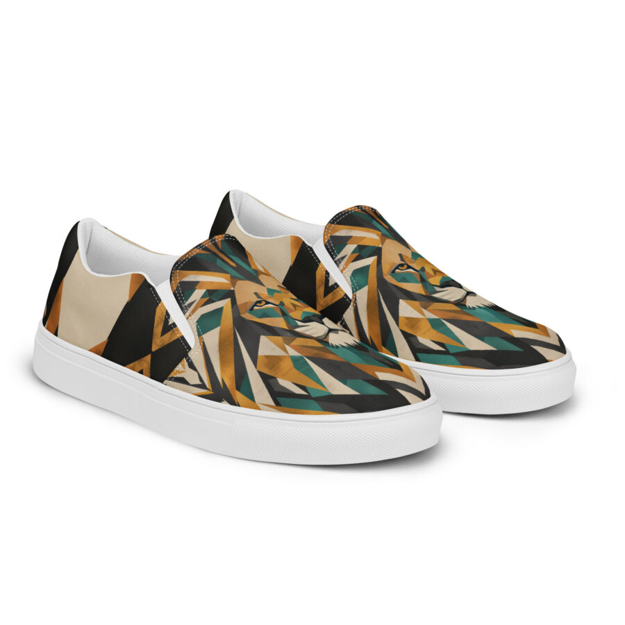 Lion Pride Slips - white sole, right front view