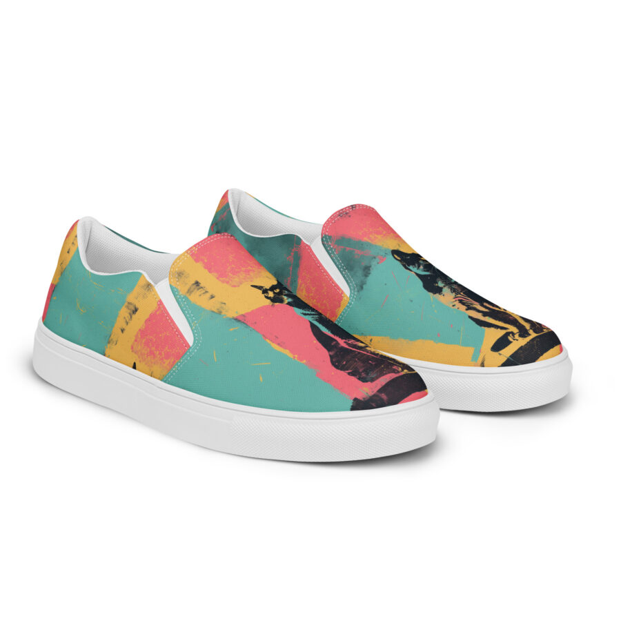Catfitti Slips - white sole, right front view