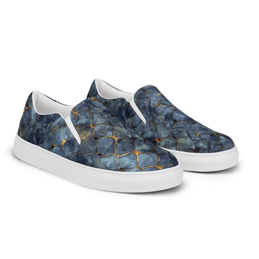 Royal Snakeskin Slips - white sole, right front view